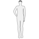 Male body silhouette - front