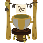 Tribal cooking pot vector art