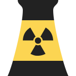 Nuclear power plant reactor symbol vector image