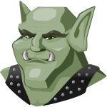 Vector image of ork fantasy character