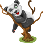 Panda in tree