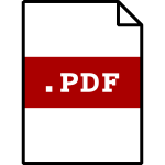 Vector drawing of pdf file type computer icon