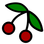 Cherries fruit icon vector drawing