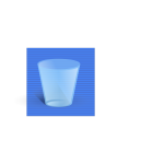 Blue background empty rubbish bin computer icon vector image