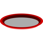 Vector graphics of red metal tray