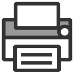 Vector illustration of simple office printer icon