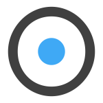 Simple gray and blue icon