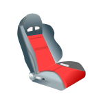 Racing car seat vector image