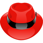 Vector drawing of shiny fantasy red hat