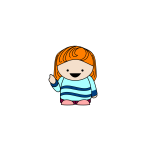 Ginger cartoon girl