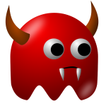 Red cartoon monster