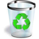 Recycling bin icon vector drawing