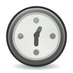 Grey clock icon