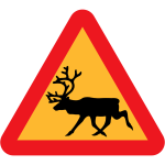 Wild animal traffic sign vector