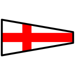 Red cross signal flag