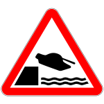 River bank vector road symbol