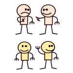 Vector clip art of stick man selection