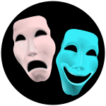 Theater masks vector clip art