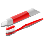 Toothbrush with toothpaste tube vector clip art