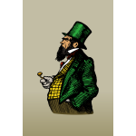 Clip art of fat man in green suit