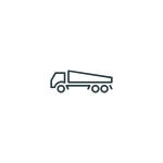 tipping truck icon line art vector image