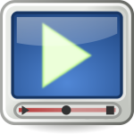 PC video player icon vector illustration