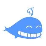 Blue whale cartoon image