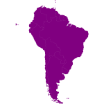 Vector map of South-American continent