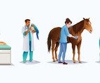 Veterinarian's Day Characters Concept Set