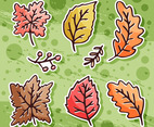 Hand Drawn Autumn Floral Sticker Set