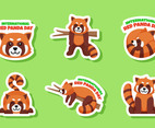 International Red Panda Day Sticker Template