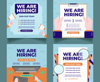 Set of Job Vacancy Banner Template