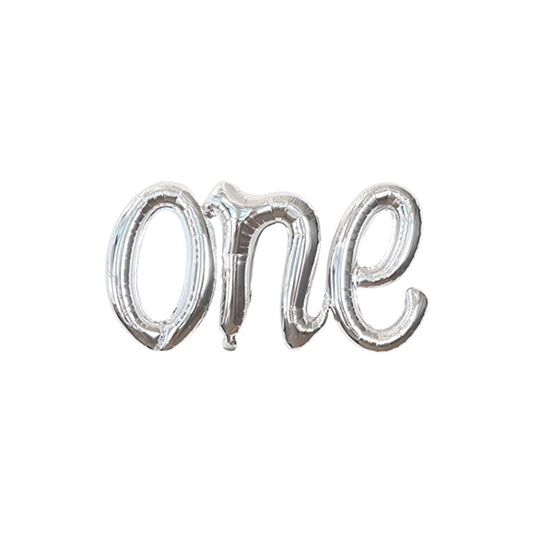 Silver Cursive One Letter Foil Balloon freeshipping - CherishX Partystore