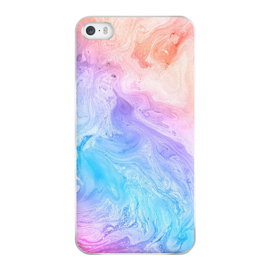 Blue and Peach Marble Phone Case