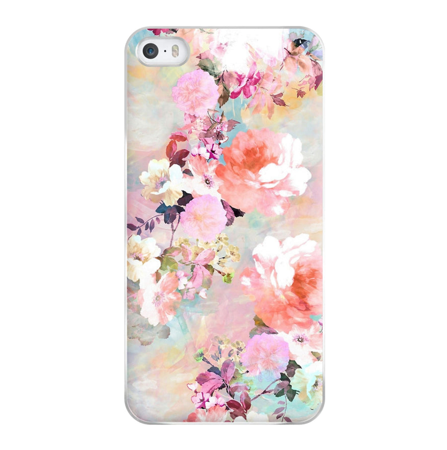 Pastel Pink Floral Pattern Phone Case