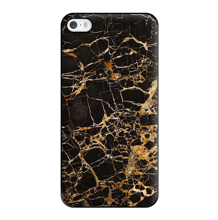 Black & Gold Marble Pattern Phone Case