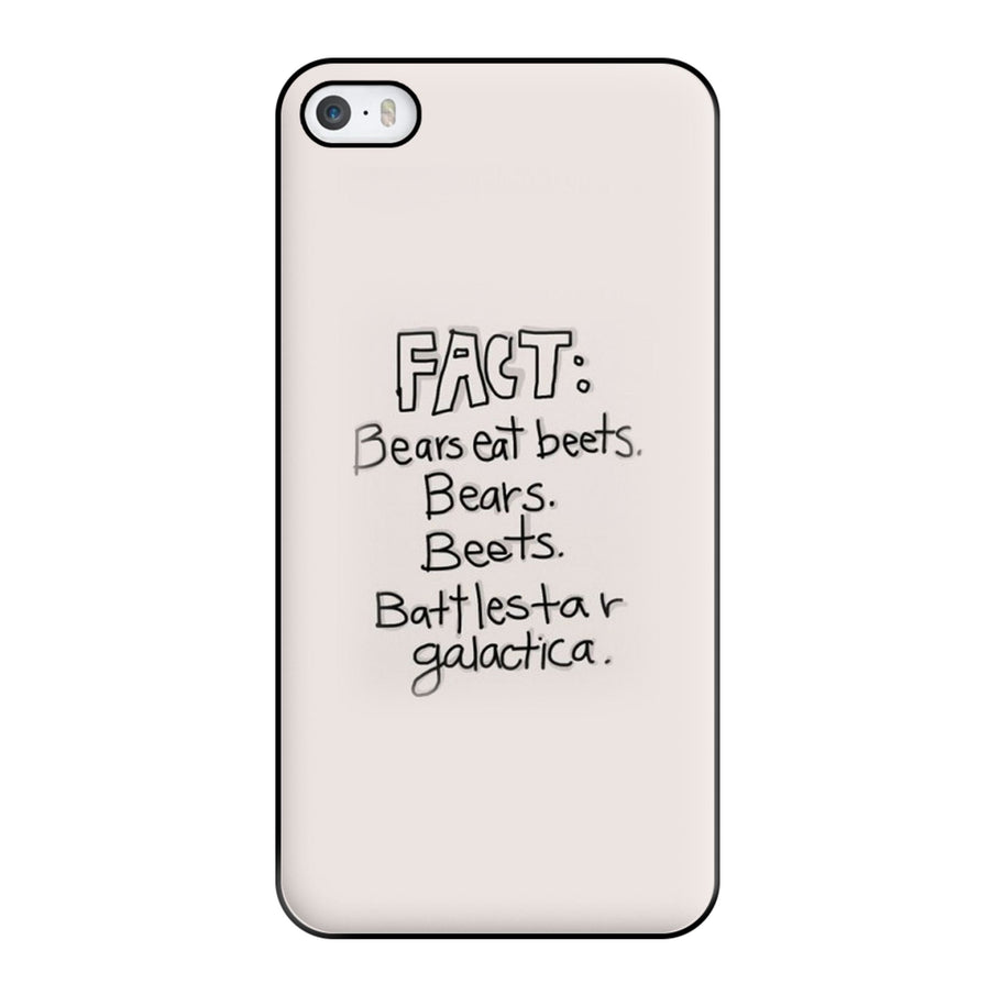 Fact - Bears Eat Beets - Bears, Beets, Battlestar Galactica Phone Case