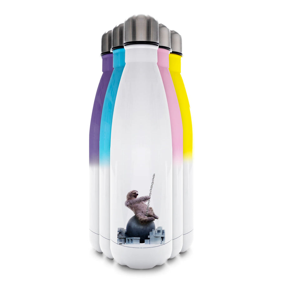 Wrecking Ball Sloth Water Bottle