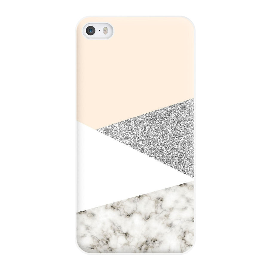 Abstract Marble and Silver Pattern Phone Case