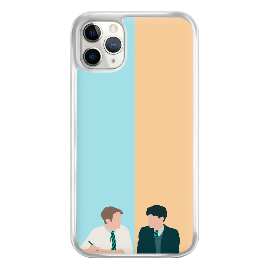 Blue And Yellow - Heart TV Phone Case