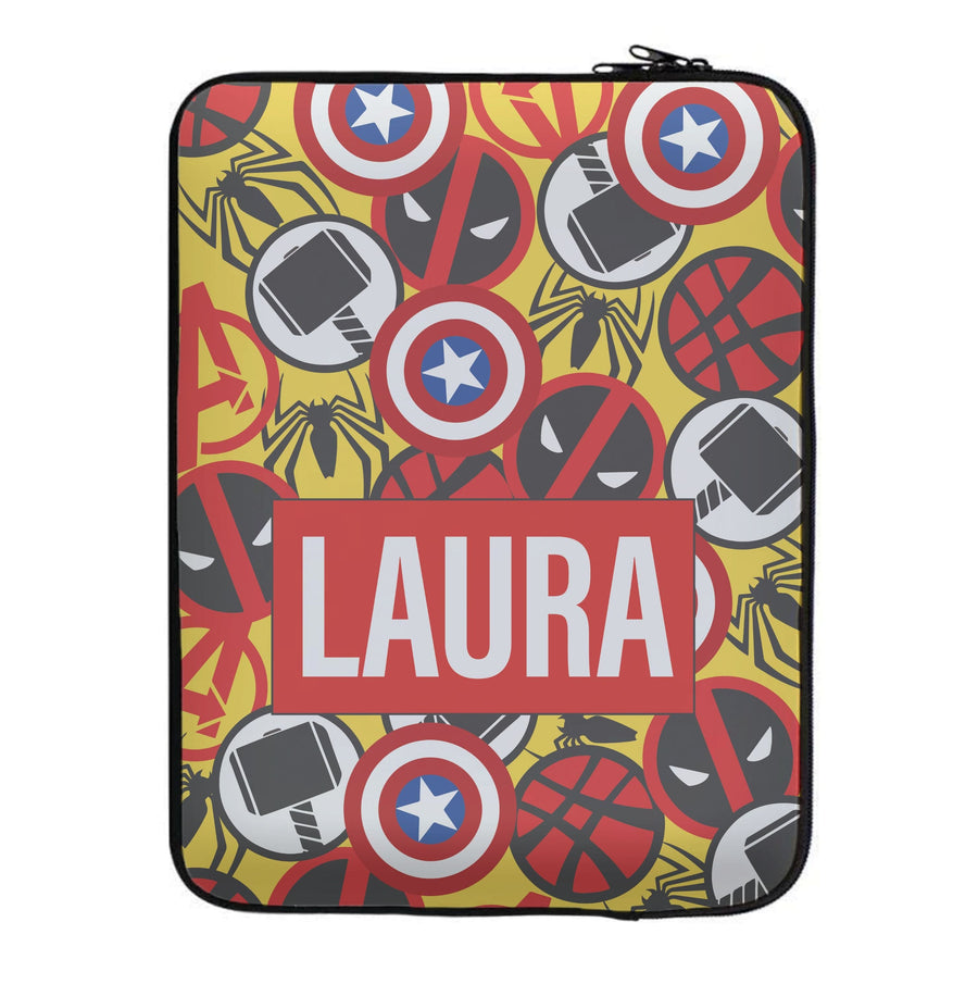 Collage - Personalised Superhero Comic Laptop Sleeve