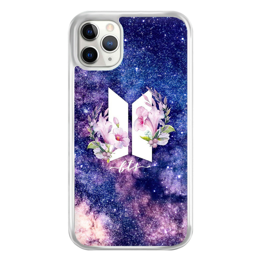 Galaxy Floral K-Pop Band Logo Phone Case