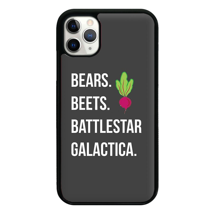 Bears. Beets. Battlestar Galactica Illustration Phone Case