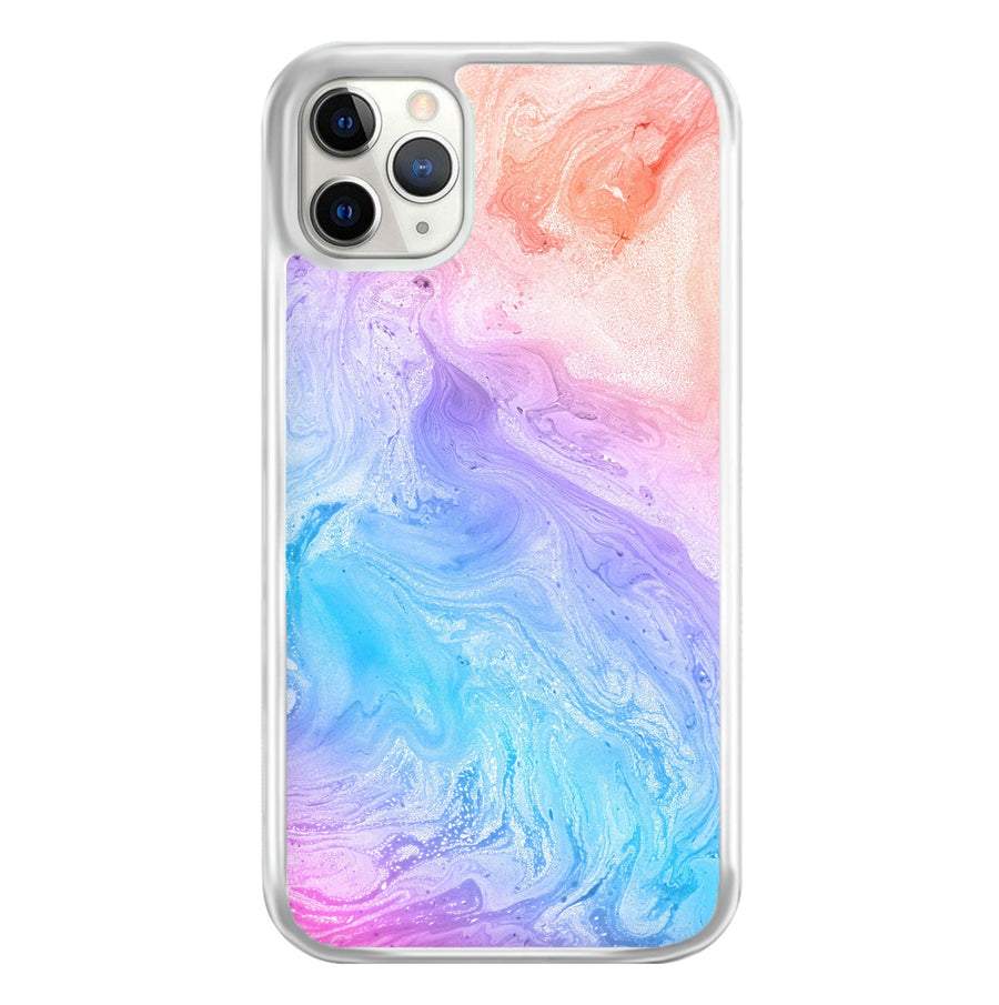 Blue and Peach Marble Phone Case