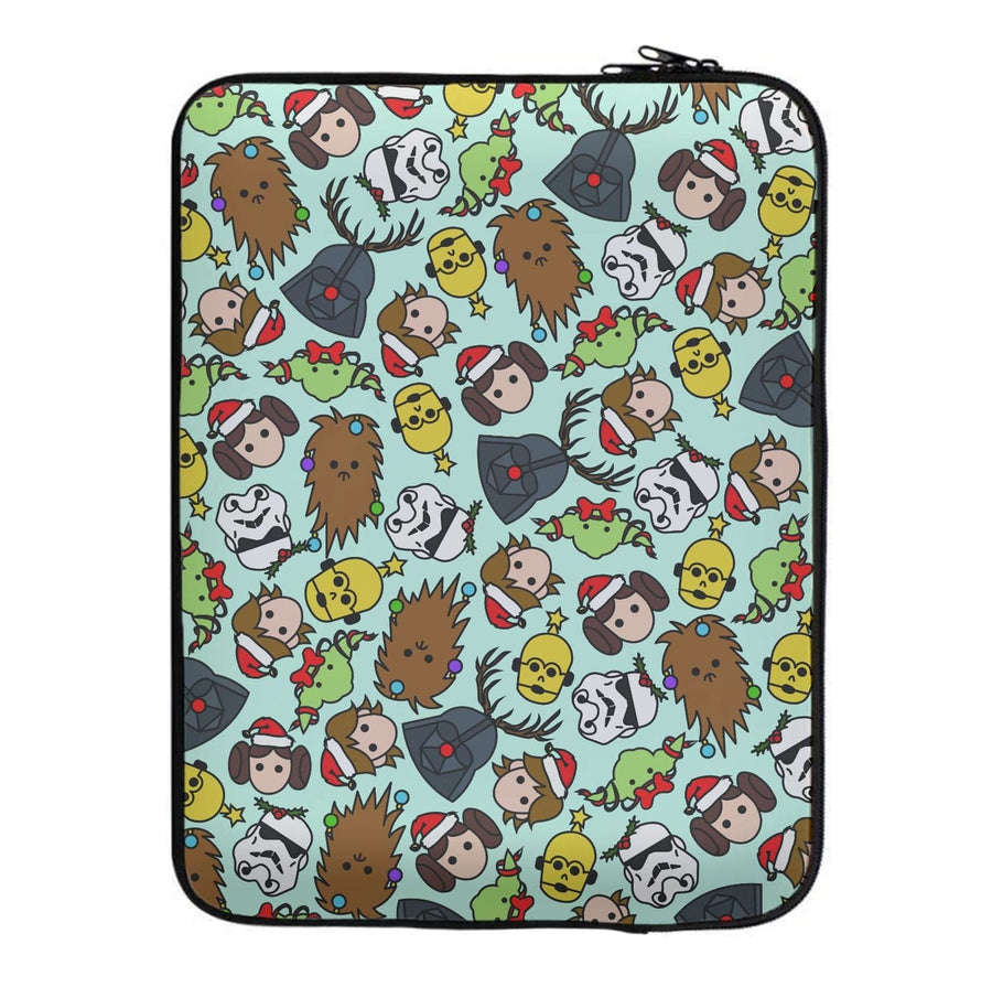 Star Wars Christmas Pattern Laptop Sleeve