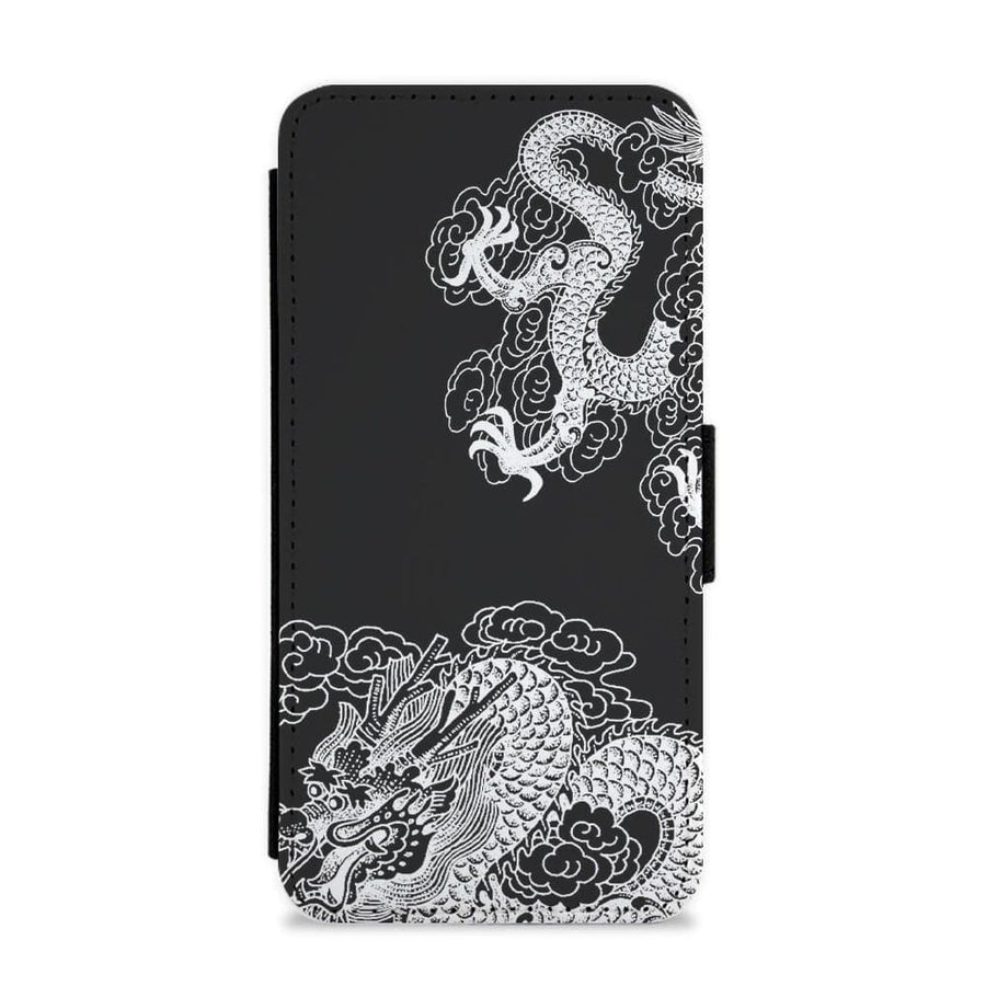 White Dragon Flip / Wallet Phone Case