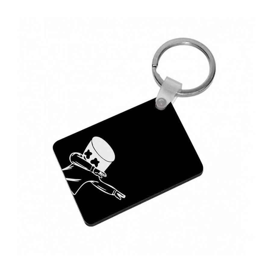 Silhouette Marshmello Dab  Keyring