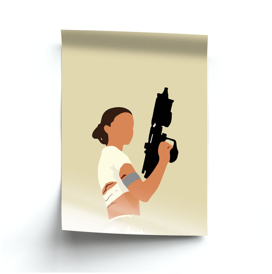 Leia With Gun Poster