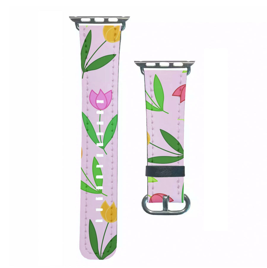 Tulips - Spring Patterns Apple Watch Strap