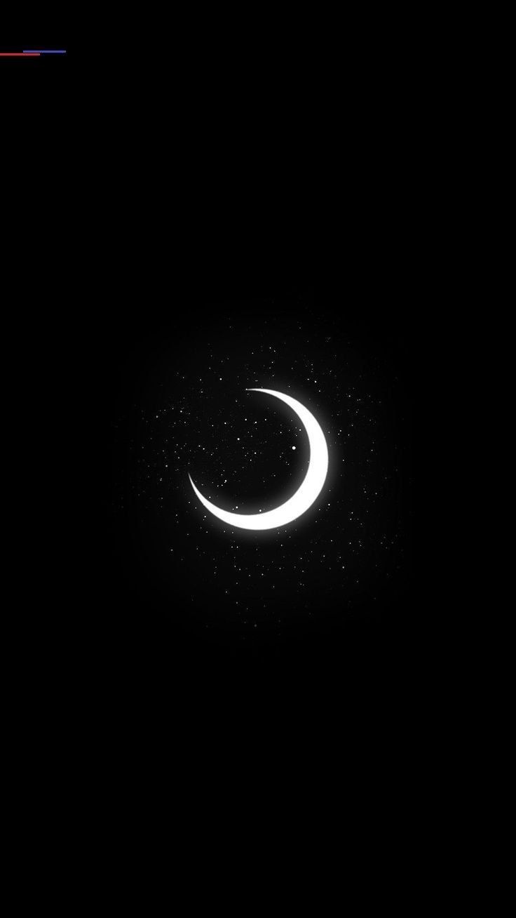 Dark Crescent Moon Wallpaper